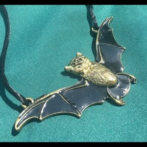 Enamel bat pendant